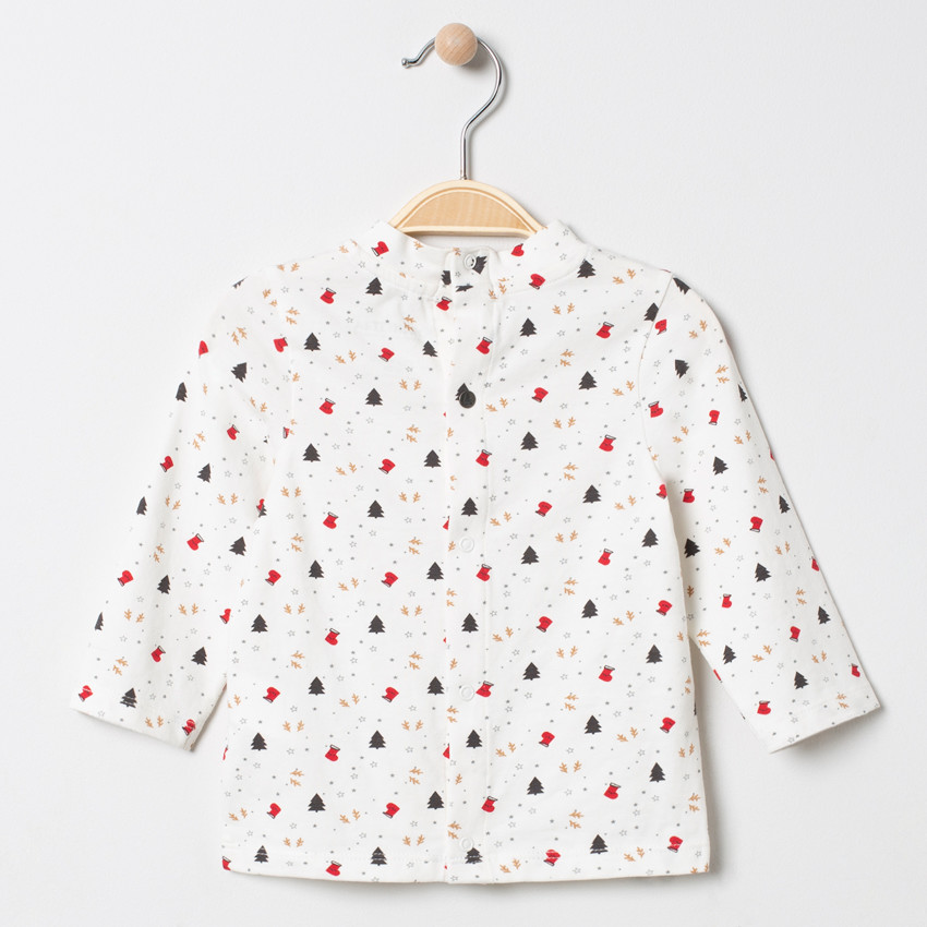 Sous-pull col cheminée à imprimé esprit Noël all-over 