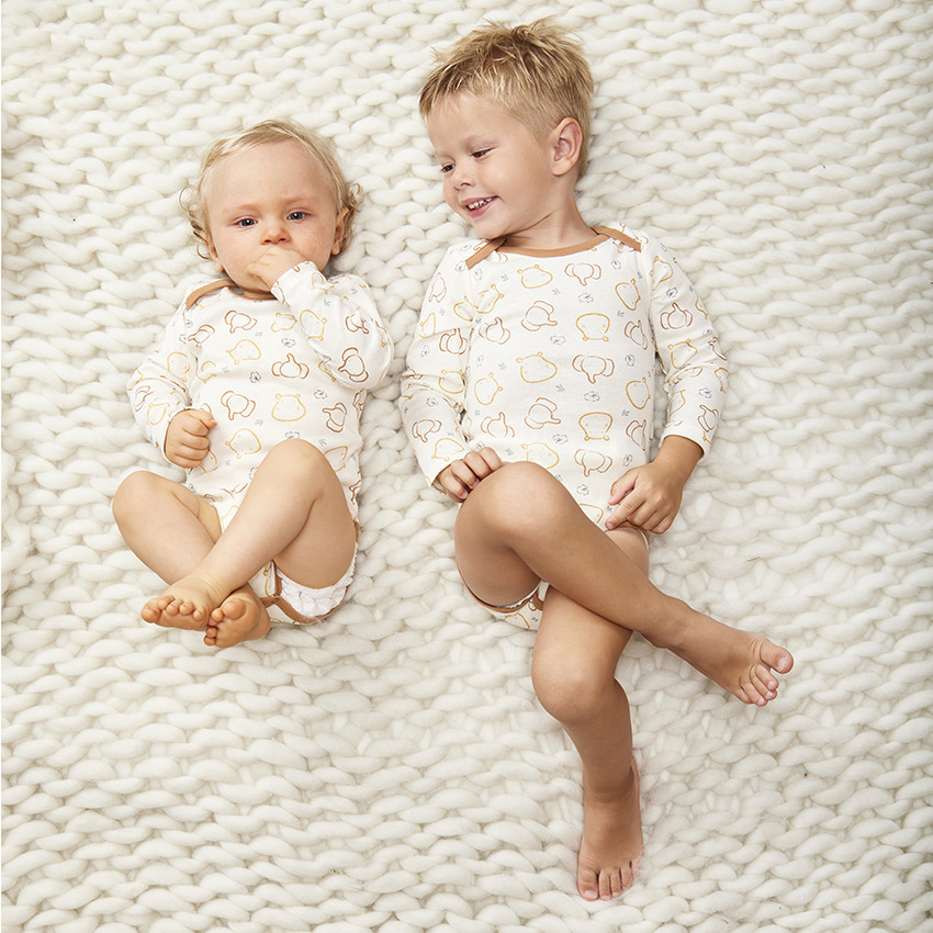 "Σετ από 7 φαντεζί μακρυμάνικα κορμάκια για μωρό αγόρι" 