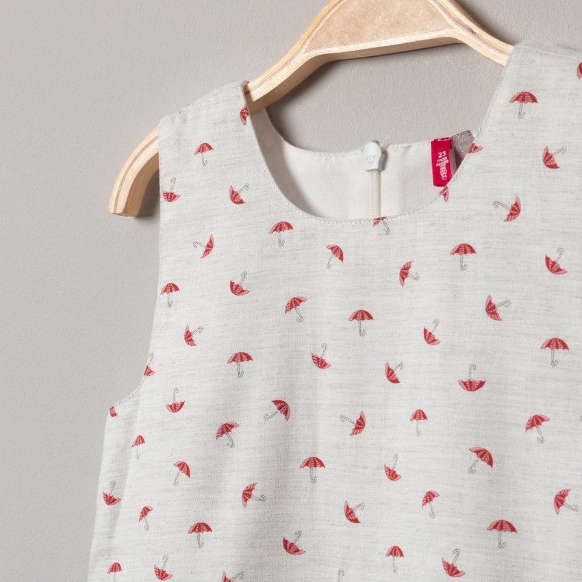 Φόρεμα κοντομάνικο με σχέδιο παραλλαγής σε όλη την επιφάνεια 