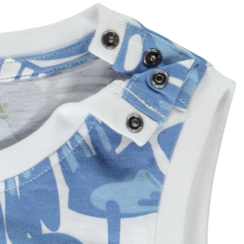 Σετ από 2 φαντεζί αμάνικα μπλουζάκια για μωρό αγόρι 