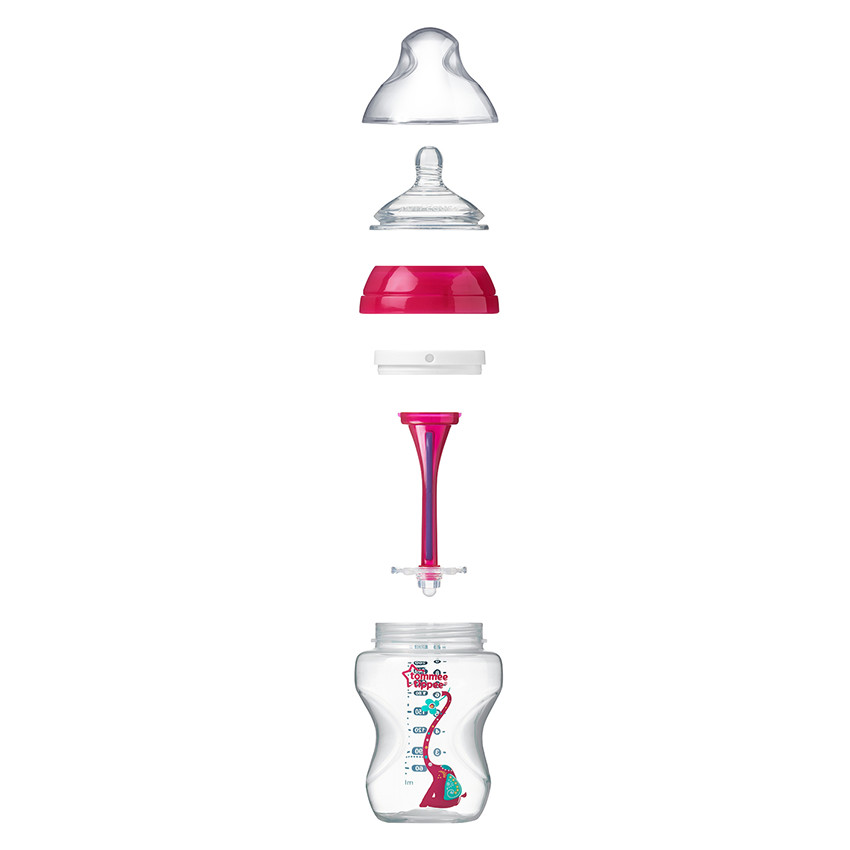 Μπιμπερό Closer to Nature 340ml - μέτρια ροή-ροζ  Additional Μπιμπερό Closer to Nature 340ml - μέτρια ροή-ροζ