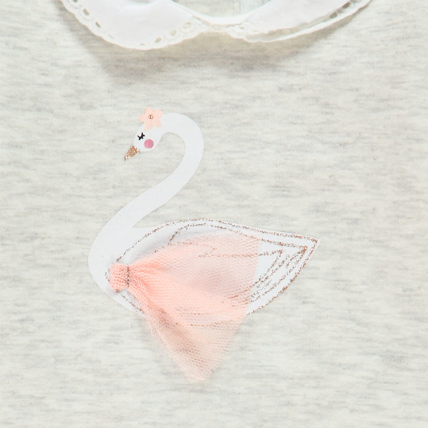 Φορμάκι jersey chiné σχέδιο κύκνος 