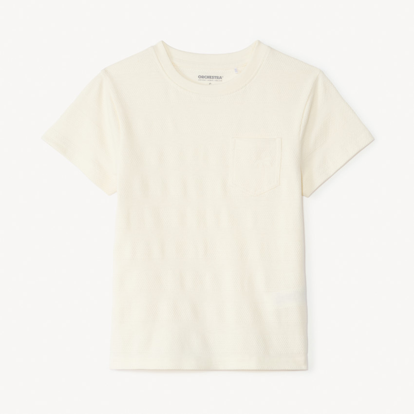 T-shirt κοντομάνικο μονόχρωμο με τσέπη αγόρι 