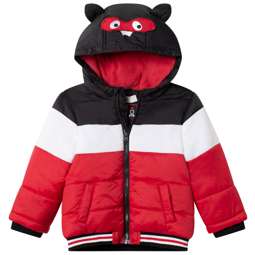 Doudoune matelassée à oreilles en relief sur la capuche  