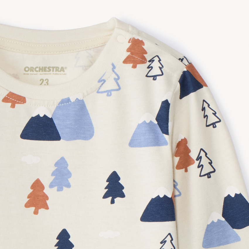 Μακρυμάνικο μπλουζάκι jersey με φαντεζί σχέδιο για bebe αγόρι 