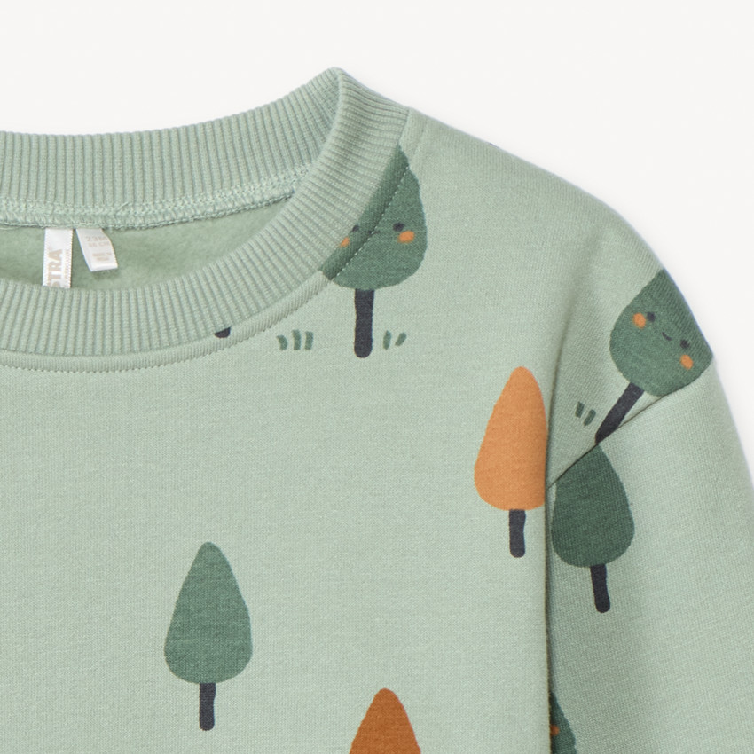 Sweat molleton oversize imprimé arbres pour bébé garçon 