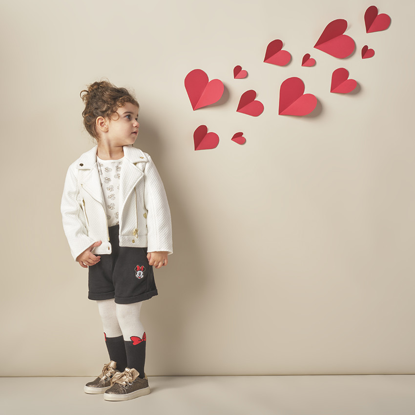 Short à bretelles motif Minnie Disney brodé 