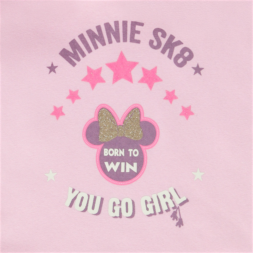 Φούτερ με κουκούλα oversize print Minnie Disney για κορίτσι 