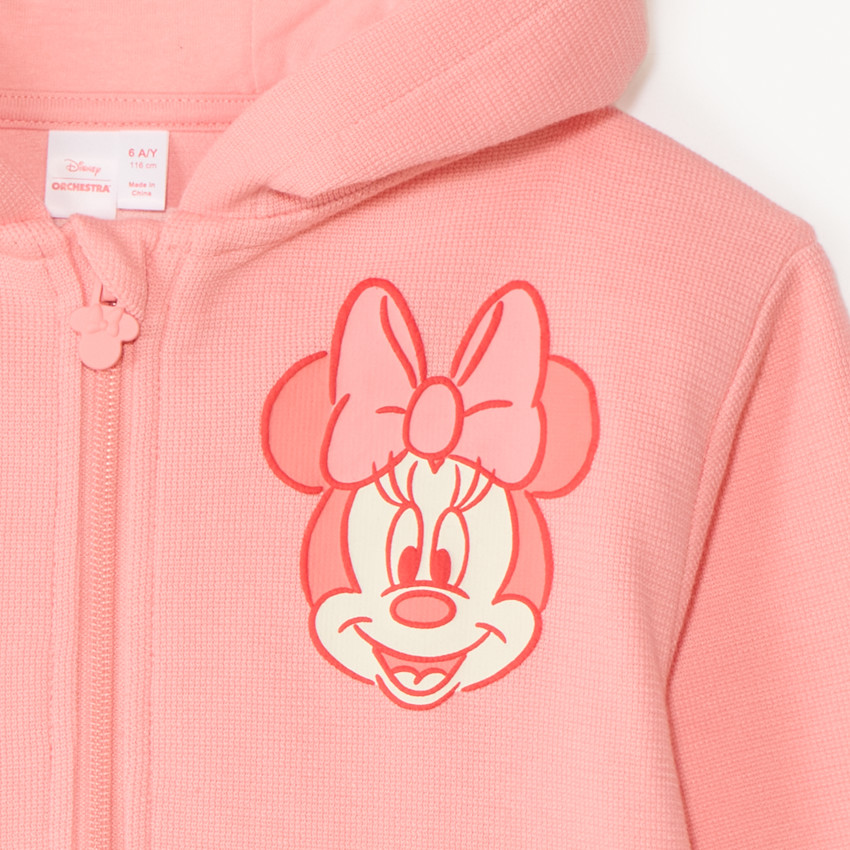 Gilet à capuche zippée Minnie Disney pour fille 