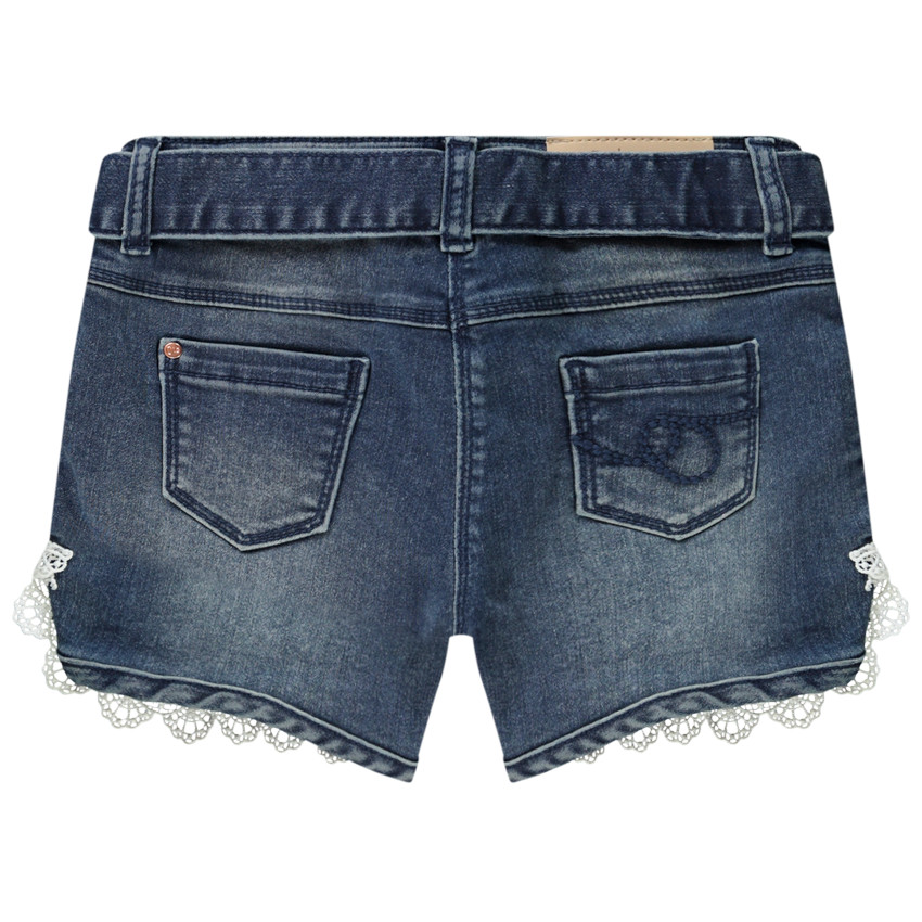Σορτς από τζιν με φινίρισμα δαντέλας για κορίτσι 