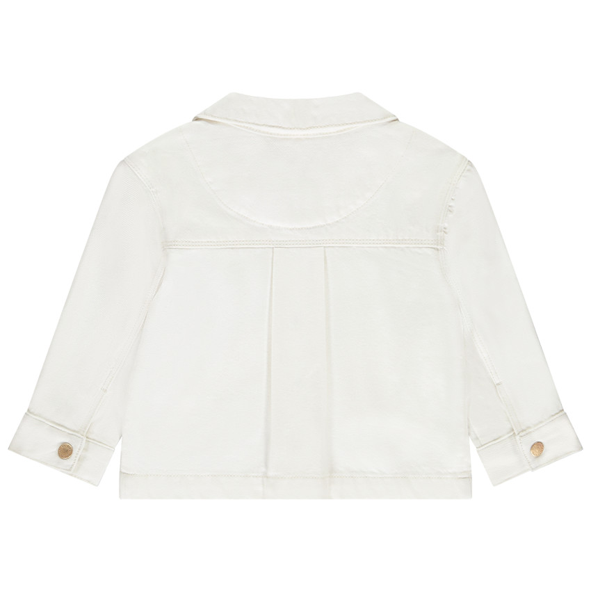 Τζάκετ τζιν τύπου worker με κεντημένες καρδιές για μωρό κορίτσι 