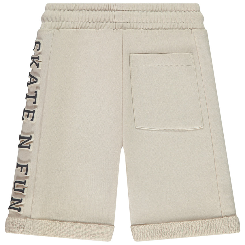 Βερμούδα φαντεζί σε molleton με print ανάγλυφο για αγόρι 