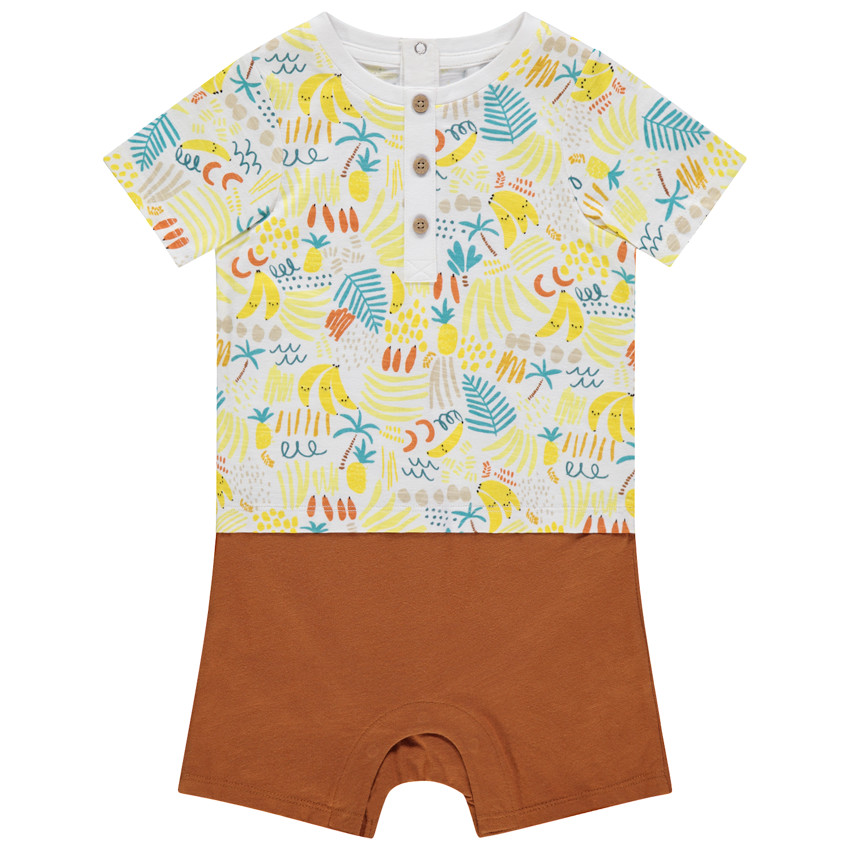 Combi κοντό effet 2 σε 1 με σχέδιο tropical για bebe αγόρι  Additional Combi κοντό effet 2 σε 1 με σχέδιο tropical για bebe αγόρι