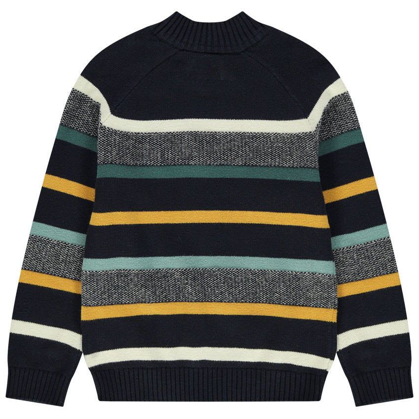Pull en tricot à rayures contrastées 