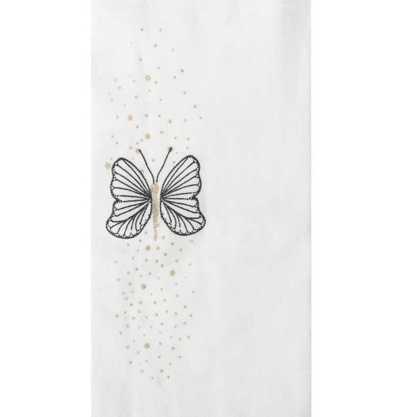 Collant fin print papillon à paillettes  