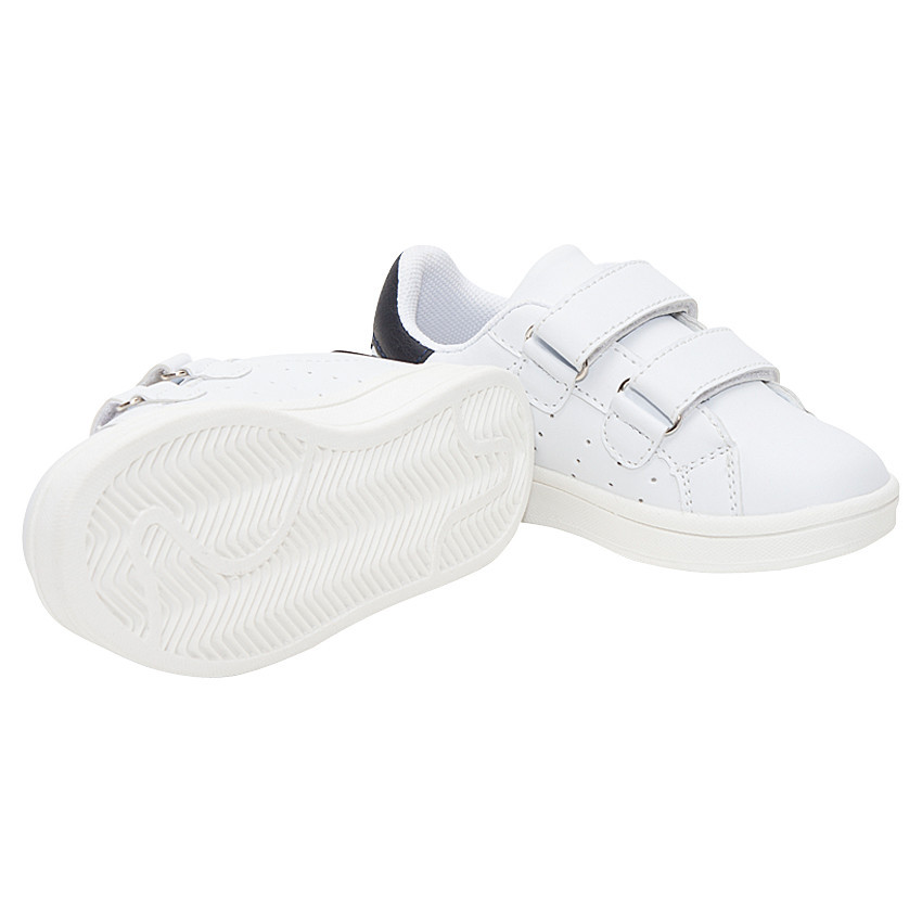 Χαμηλά αθλητικά παπούτσια με αυτοκόλλητο βέλκρο και μαύρη φάσα σε αντίθεση 