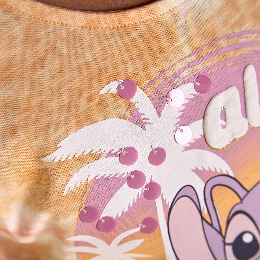 Ρόμπα effet tie & dye Angel Disney με μεγάλες παγιέτες κορίτσι 