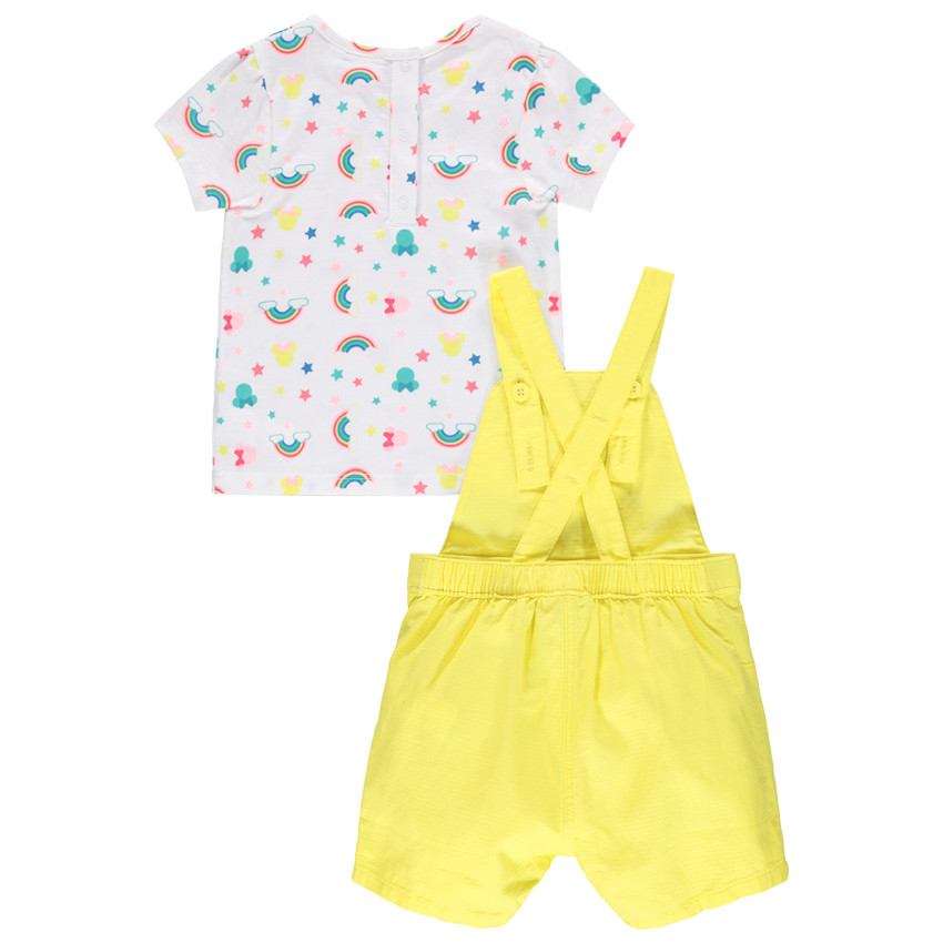 Σετ σαλοπέτα κίτρινη με εμπριμέ μπλουζάκι   Additional Σετ σαλοπέτα κίτρινη με εμπριμέ μπλουζάκι