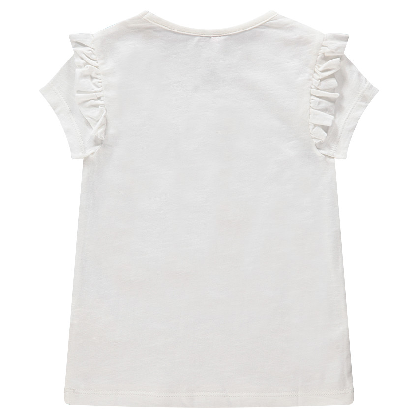 Κοντομάνικη μπλούζα με βολάν 