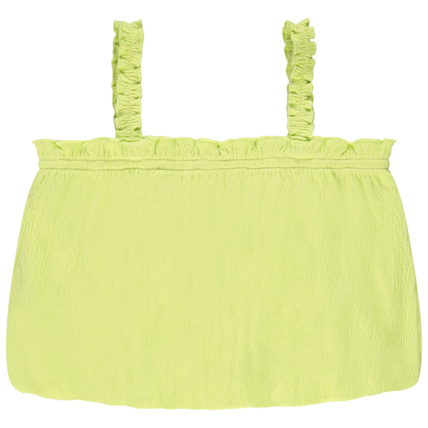 Αμάνικο μπλουζάκι με εφέ μπαλόνι και τιράντες με βολάν για κορίτσι  Additional Αμάνικο μπλουζάκι με εφέ μπαλόνι και τιράντες με βολάν για κορίτσι