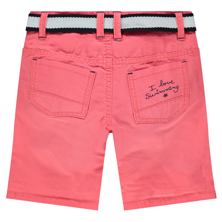 Βαμβακερή βερμούδα νηματοβαφή με αφαιρούμενη ζώνη 