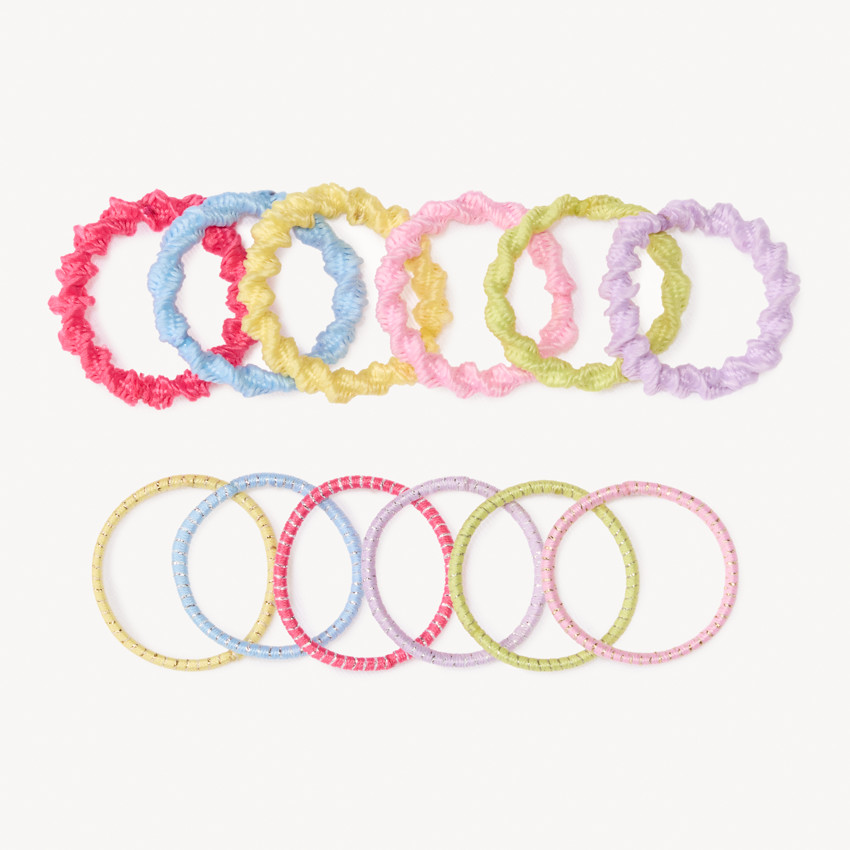 Σετ από 12 πολύχρωμα ελαστικά κοριτσιών. 