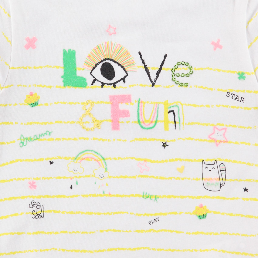 Κοντομάνικη ριγέ μπλούζα με πολύχρωμα μοτίβα  Additional Κοντομάνικη ριγέ μπλούζα με πολύχρωμα μοτίβα