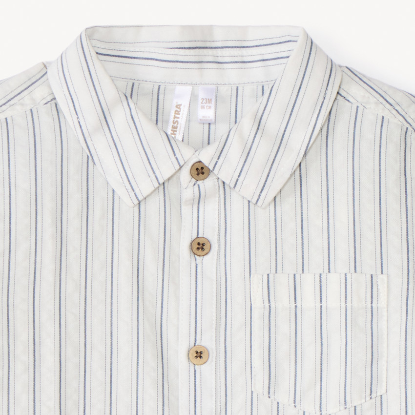 Πουκάμισο κοντομάνικο ριγέ για μωρό αγόρι 