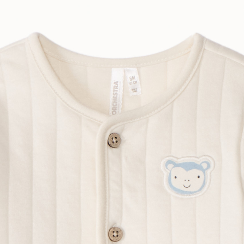 Σετ body, παντελόνι και ζακέτα φαντεζί για μωρό αγόρι 