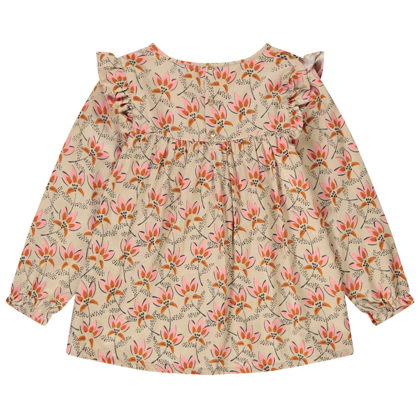 Τουνίκ με μακριά μανίκια και floral σχέδιο για κορίτσι 