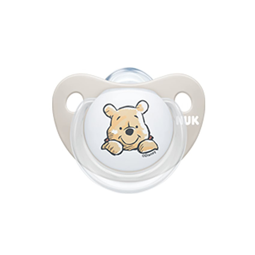 Winnie The Pooh 6-18 μηνών Πιπίλα Σιλικόνης Με Κρίκο και Θήκη 