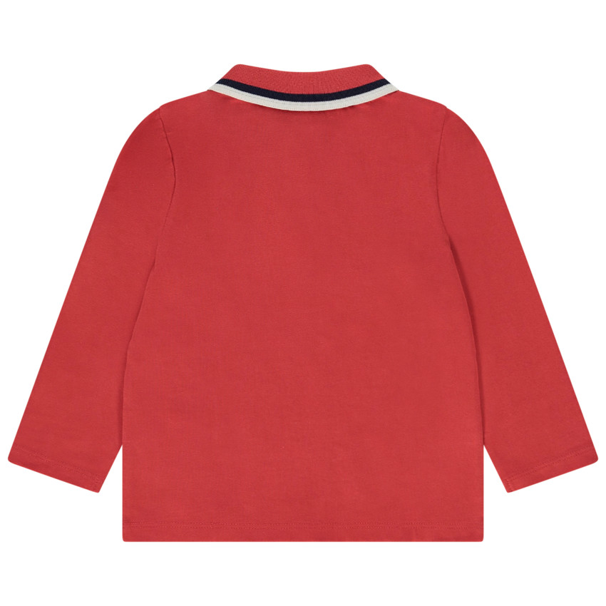 Πόλο μακρυμάνικο με κεντημένο σήμα για bebe αγόρι 