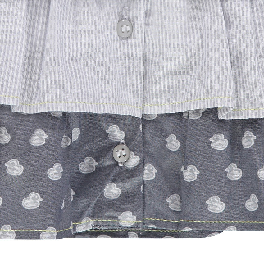 Τουνίκ με βολάν και μπάλωμα σε σχήμα πάπιας 