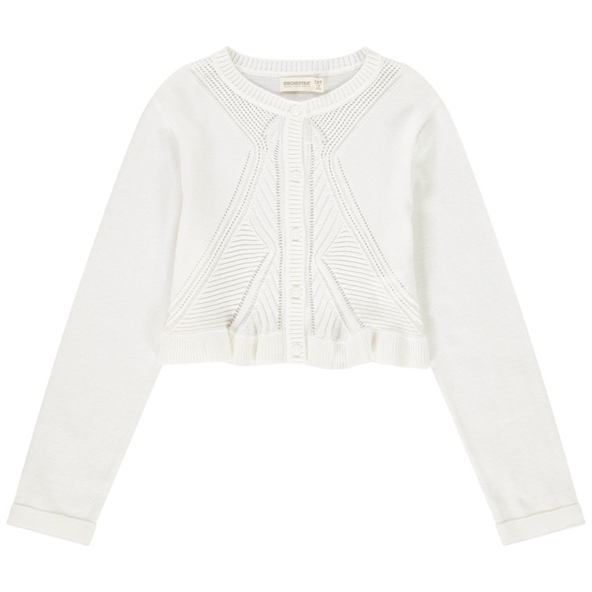 Ζακέτα πλεκτή ajouré για κορίτσι 