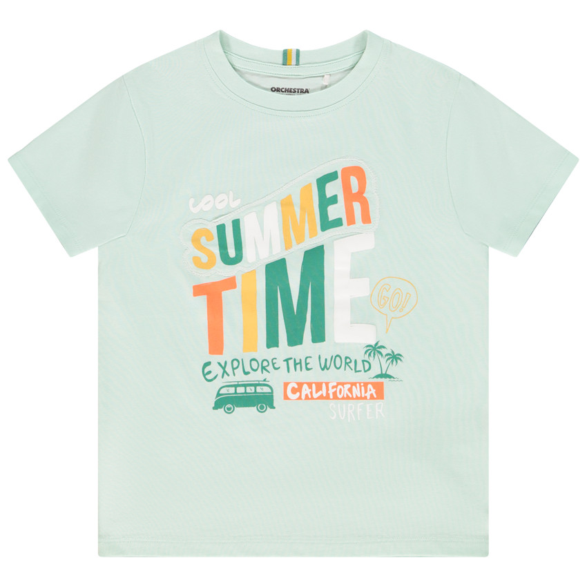 T-shirt manches courtes avec patch appliqué pour garçon Main T-shirt manches courtes avec patch appliqué pour garçon