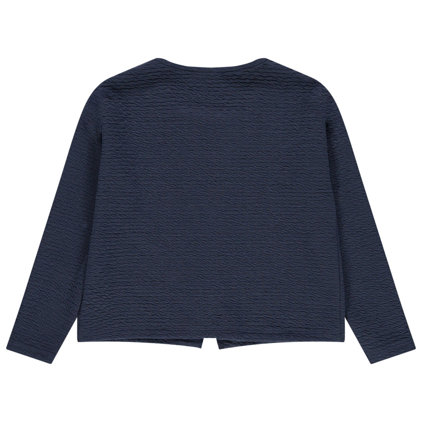 Gilet en molleton gaufré à pans asymétriques 