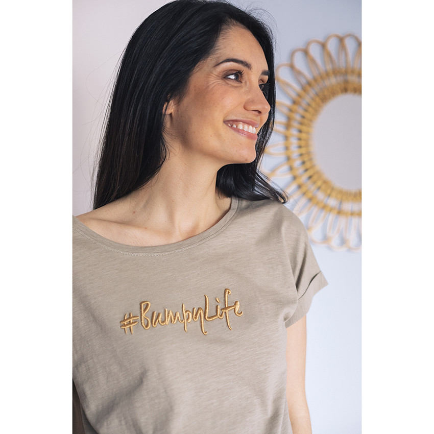 T-shirt εγκυμοσύνης κοντομάνικο με μήνυμα 