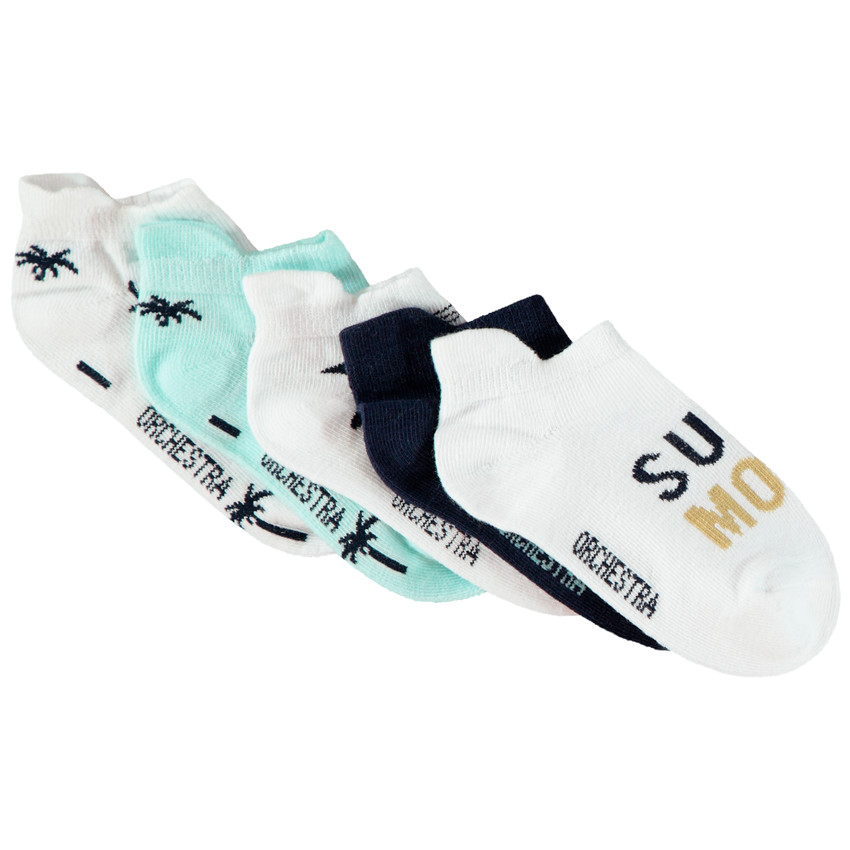 Σετ από 5 ζευγάρια κοντές φαντεζί κάλτσες για αγόρι 