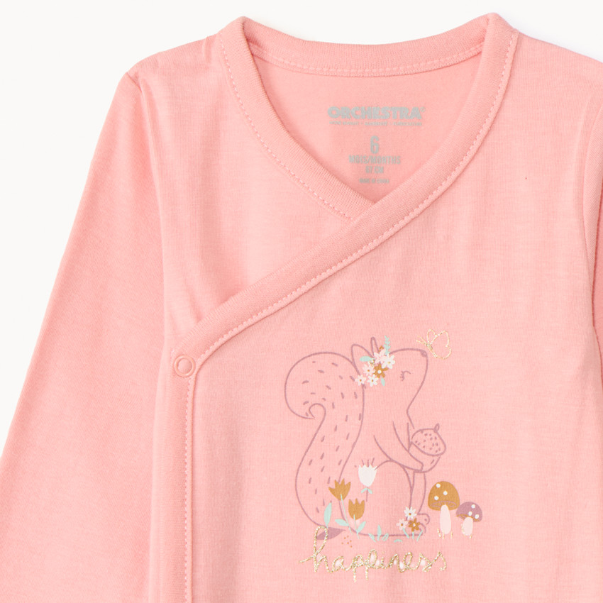 Σετ από 7 bodies μακρυμάνικα forêt για bebe κορίτσι με διαφορετικά ανοίγματα ανάλογα με την ηλικία 