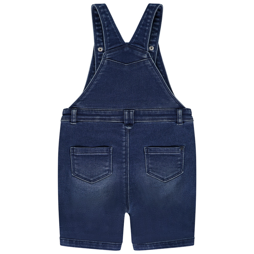 Σαλοπέτα κοντή μονόχρωμη σε denim με ανάγλυφο σχέδιο καραβάκι 