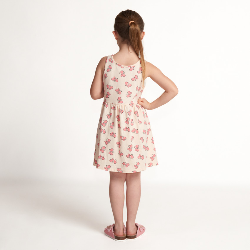 Αμάνικο φόρεμα με φαντεζί σχέδιο για κορίτσι 