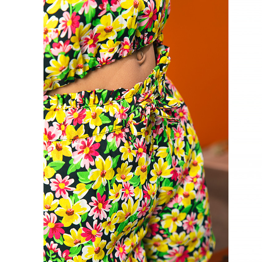 Short imprimé fleuri pour fille 