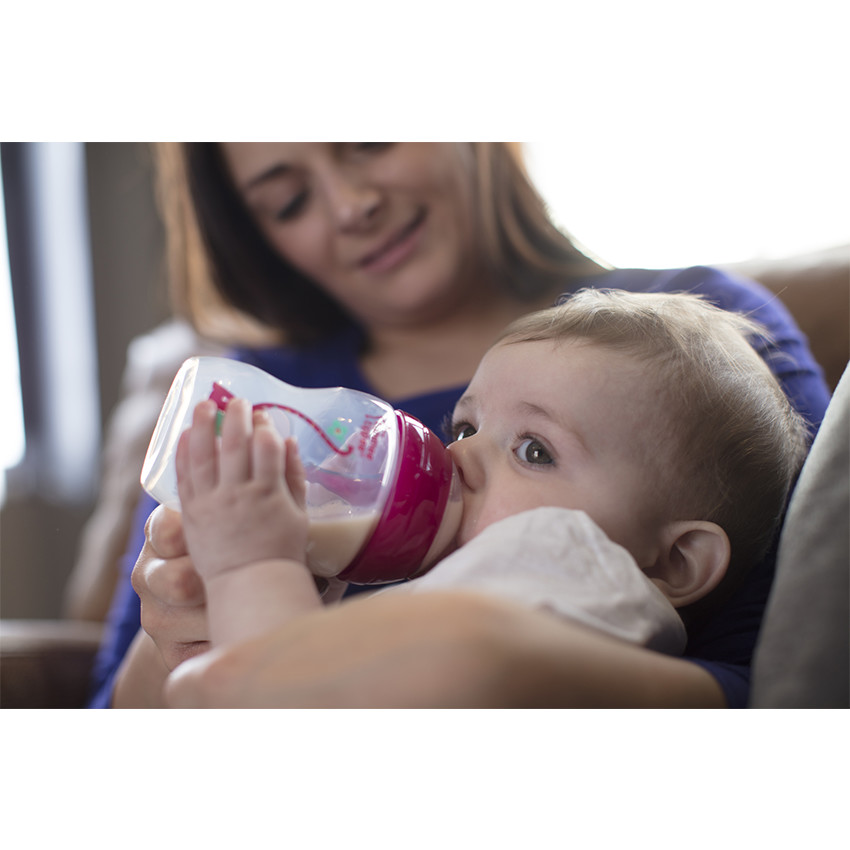 Μπιμπερό Anti-colic 260ml - μικρή ροή - ροζ 