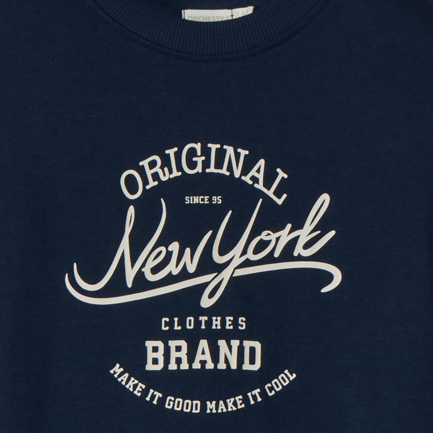 Φούτερ molleton με φαντεζί σχέδιο για αγόρι 