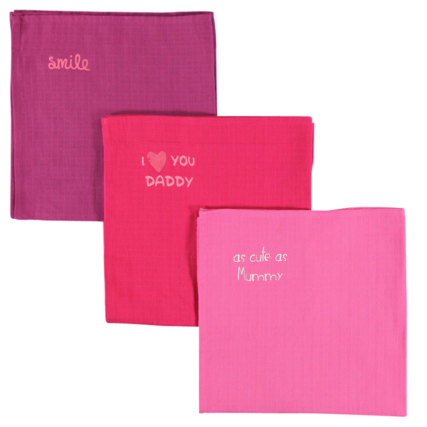 Set de 3 langes avec message printé 