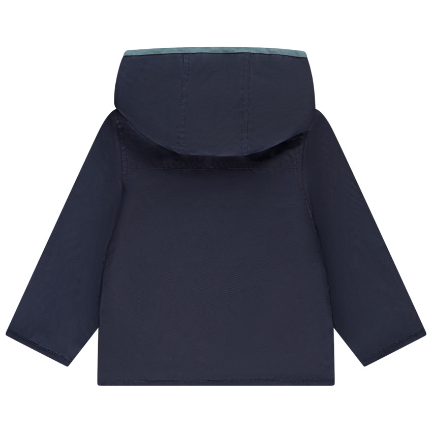 Aντιανεμικό με κουκούλα ριγέ polyester recycled για αγόρι 