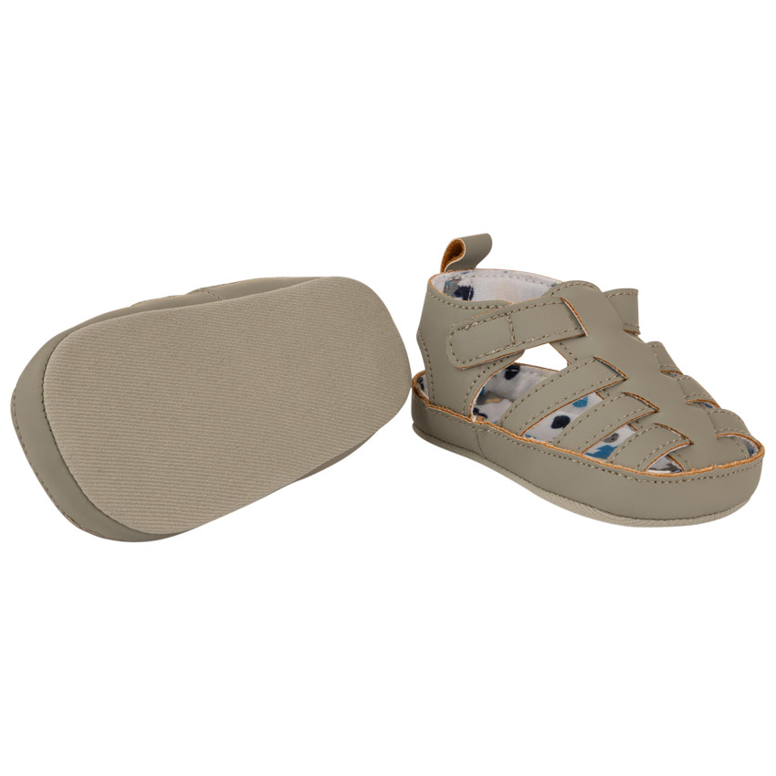 Σανδάλια με κλείσιμο με σκρατς και εκτύπωση για μωρό αγόρι 