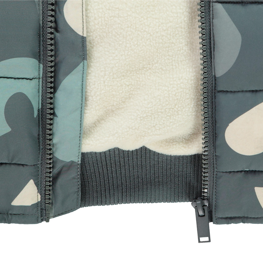 Παλτό με επένδυση από sherpa και arty σχέδιο για αγόρι 