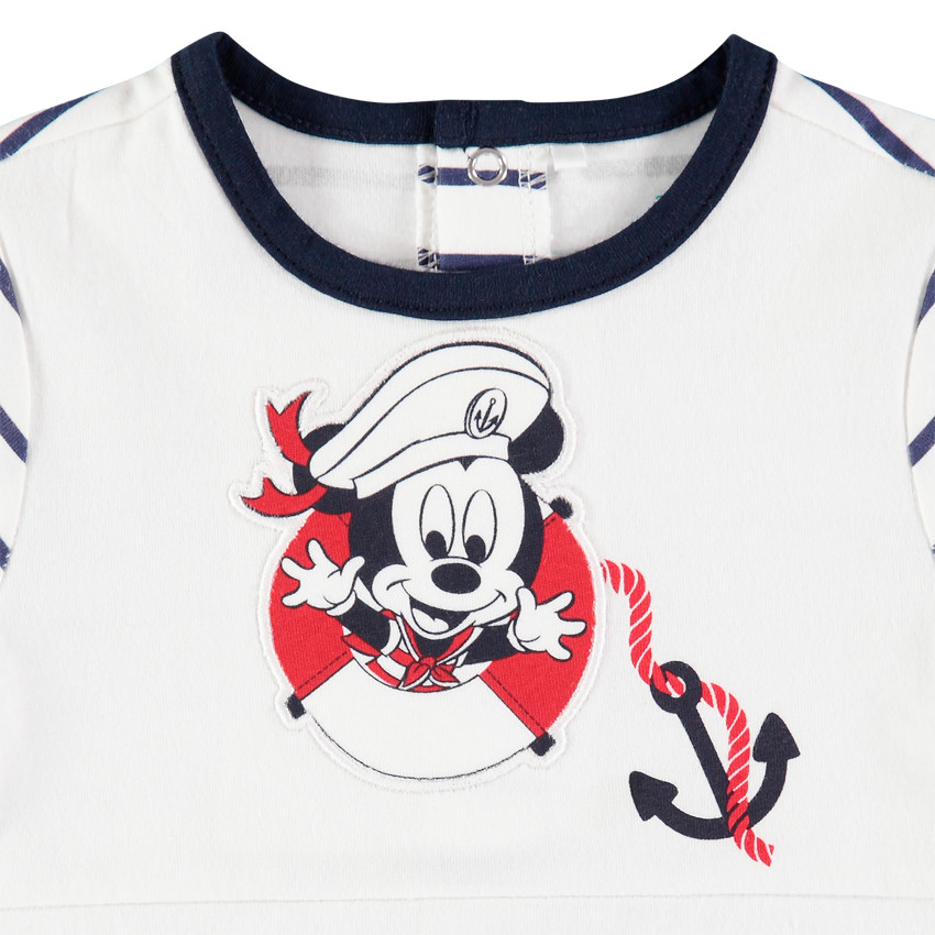 Φορμάκι ύπνου ζέρσεϊ με ρίγες που κάνουν αντίθεση και στάμπα με τον Mickey της Disney 