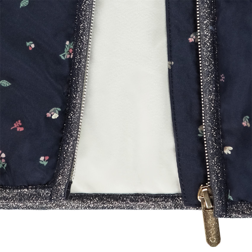 Αδιάβροχο υφασμάτινο με κουκούλα και λουλούδια για κορίτσι 